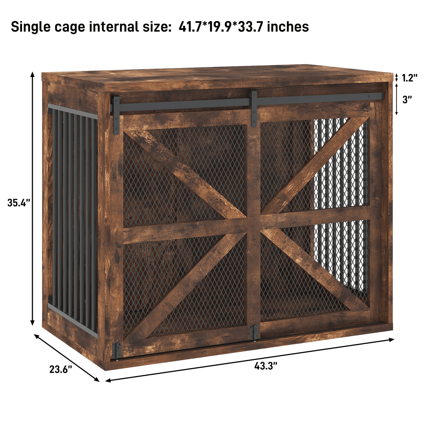 47" Dog Crate Furniture for Large Dogs