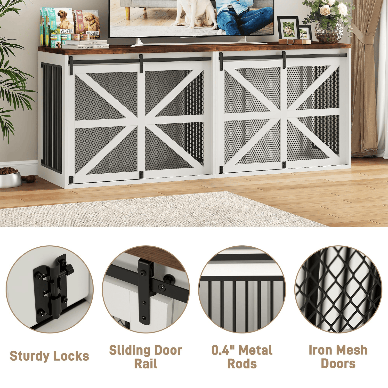 47" Dog Crate Furniture for Large Dogs