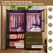 4 Doors Armoire Wardrobe Closet