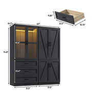 4 Doors Armoire Wardrobe Closet