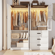 4 Doors Armoire Wardrobe Closet