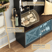 59''W Hall Tree with Bench &amp; Shoe Storage