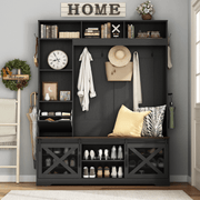 59''W Hall Tree with Bench &amp; Shoe Storage