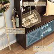 59''W Hall Tree with Bench &amp; Shoe Storage