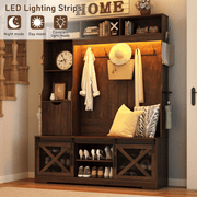 59''W Hall Tree with Bench &amp; Shoe Storage