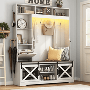 59''W Hall Tree with Bench &amp; Shoe Storage