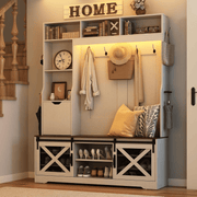 59''W Hall Tree with Bench &amp; Shoe Storage