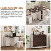 5 PCS Rectangle Folding Table Set for 4-6
