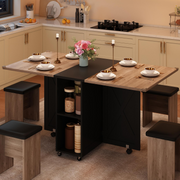 5 PCS Rectangle Folding Table Set for 4-6
