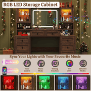 60" Makeup Vanity Desk with LED Mirror