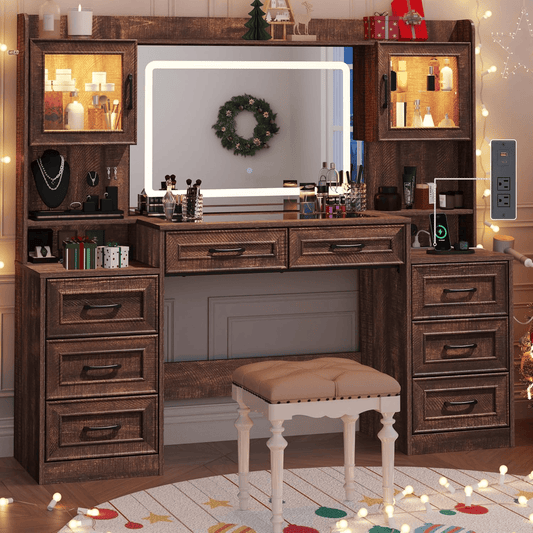 62" Large Farmhouse Makeup Vanity Desk