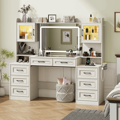 62" Large Farmhouse Makeup Vanity Desk