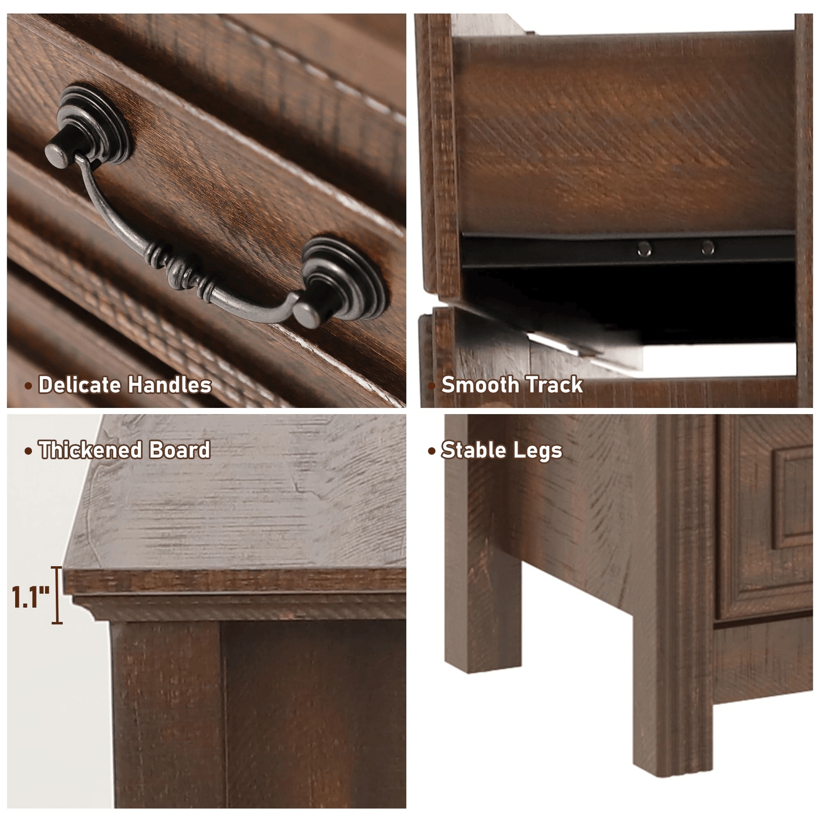 63" Wood Dresser with Large 12 Drawer Dresser