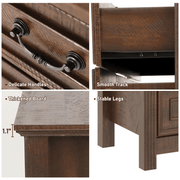63" Wood Dresser with Large 12 Drawer Dresser