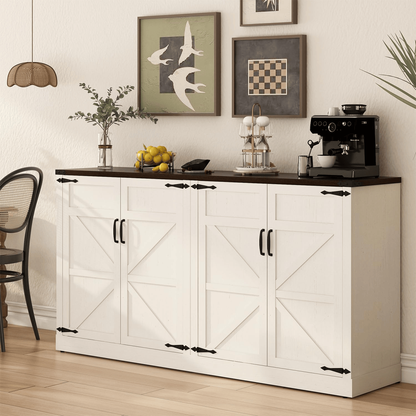 65 Inch Sideboard Buffet Cabinet with Storage