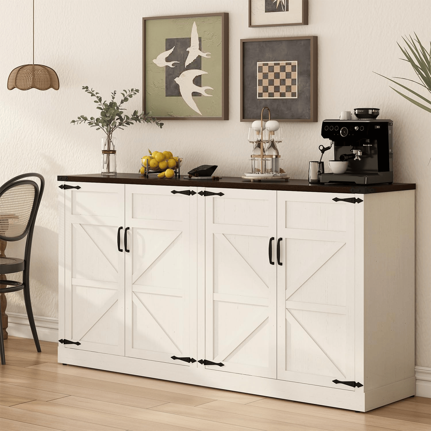 65 Inch Sideboard Buffet Cabinet with Storage