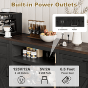 75" Coffee Bar with Charging Station