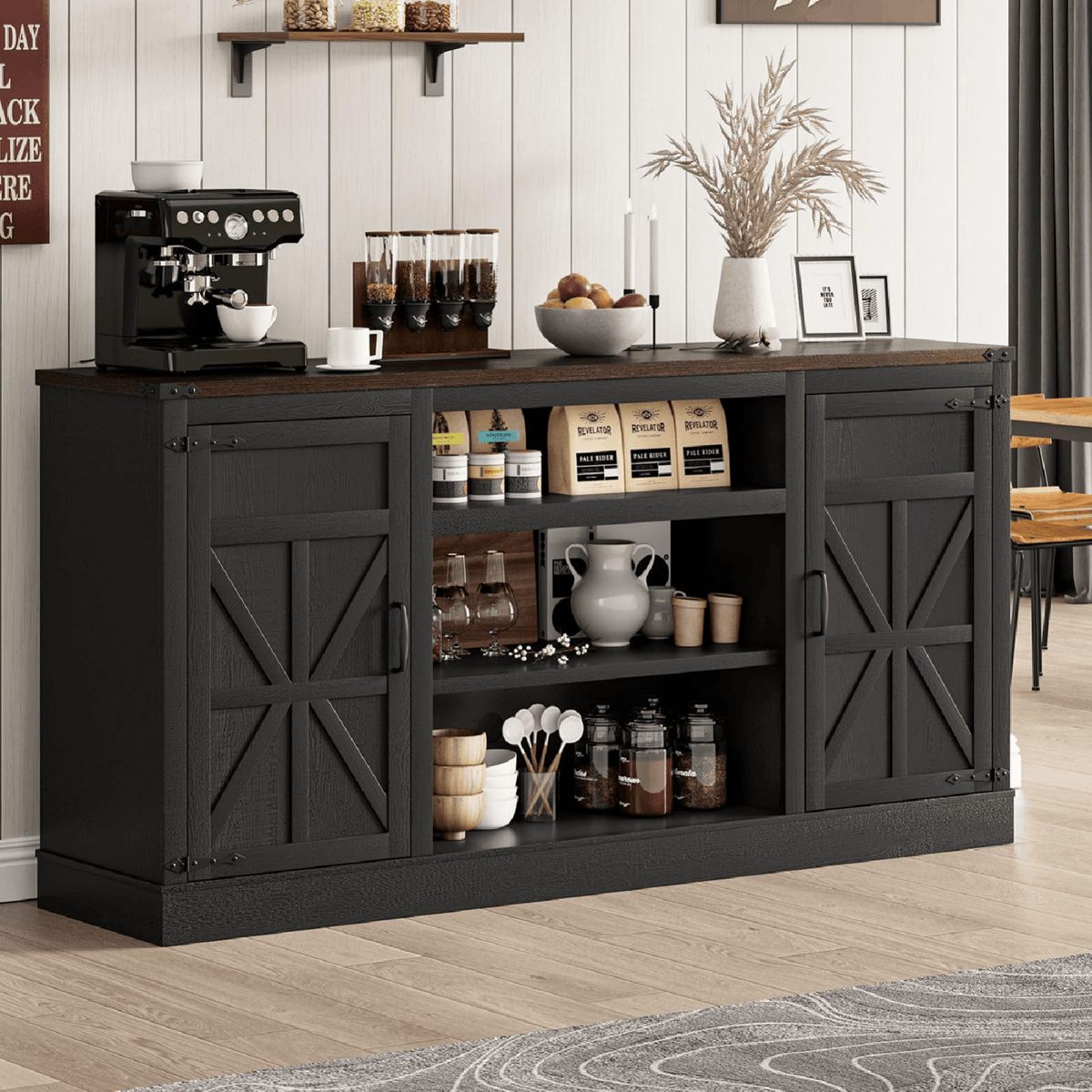 75" Coffee Bar with Charging Station