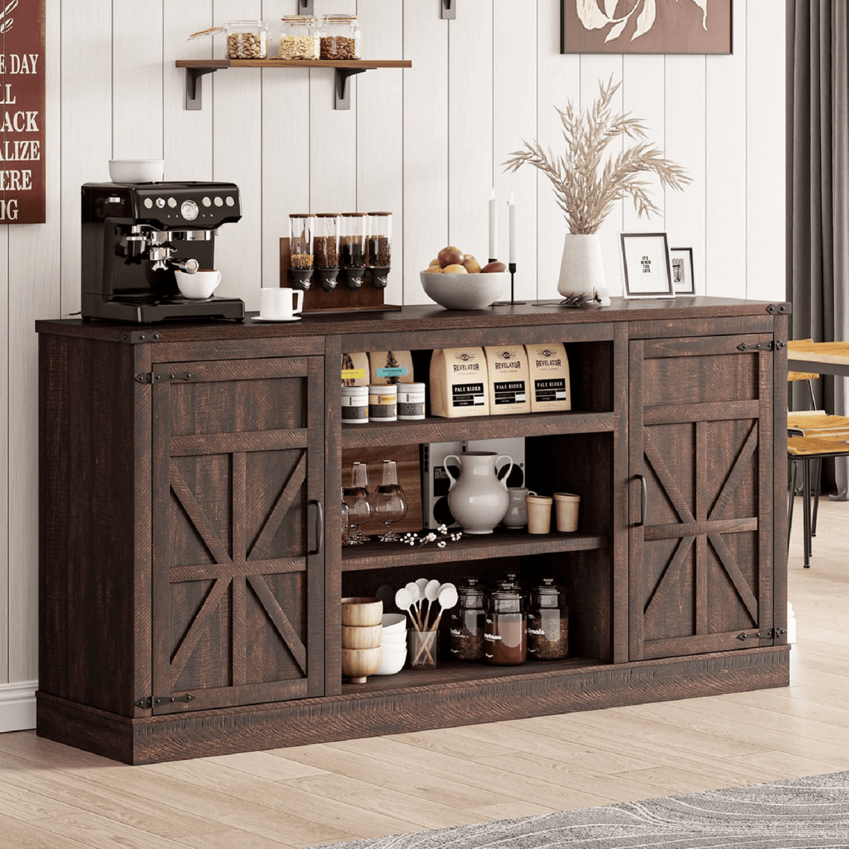 75" Coffee Bar with Charging Station