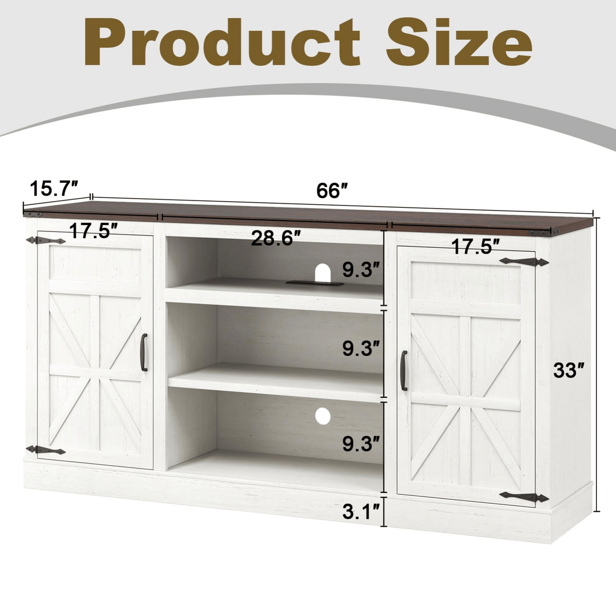 75" Coffee Bar with Charging Station