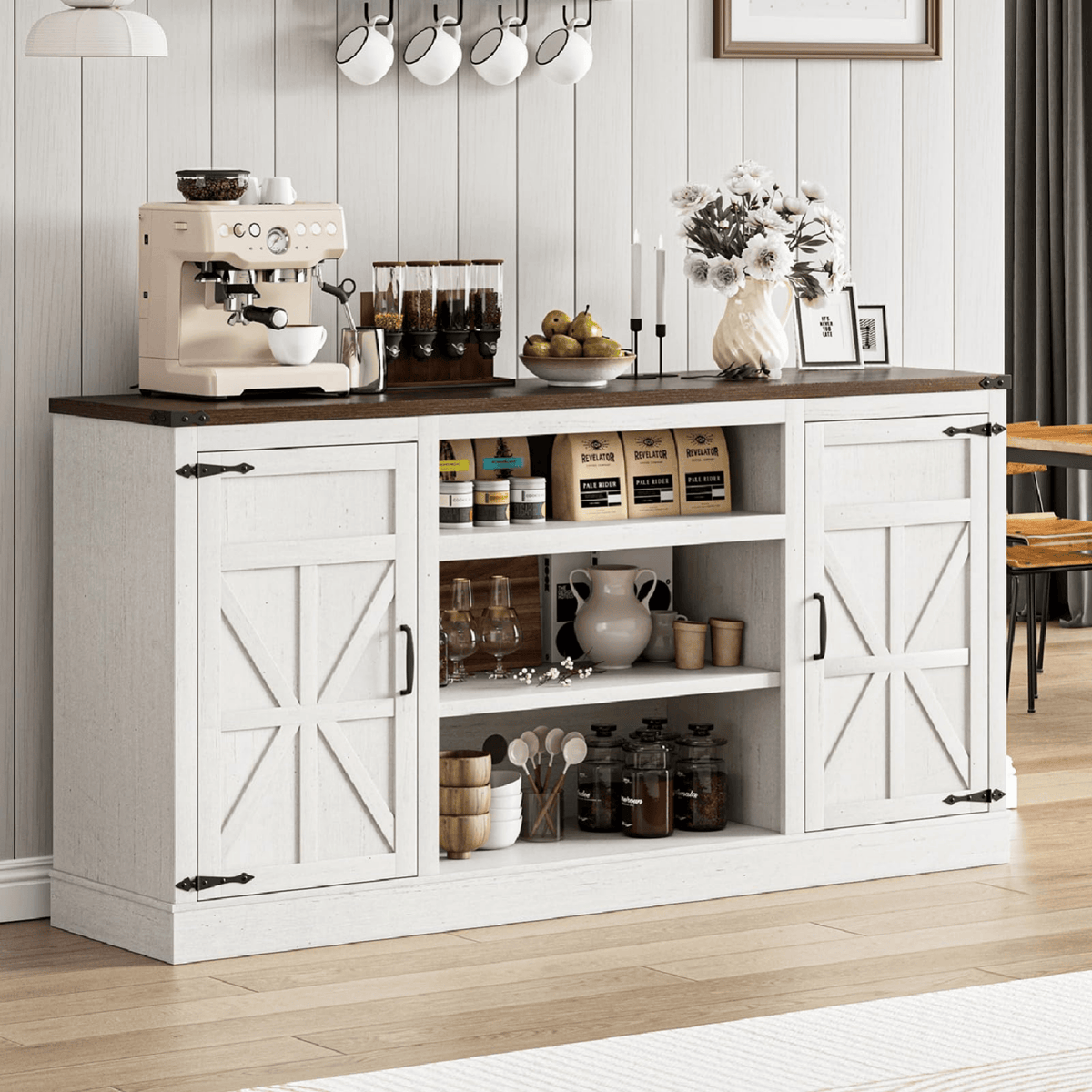 75" Coffee Bar with Charging Station