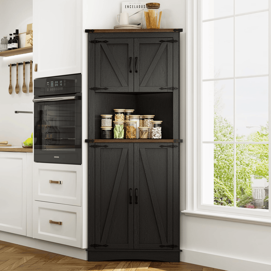 68” Tall Corner Storage Cabinet