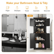 68” Tall Corner Storage Cabinet