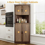 68” Tall Corner Storage Cabinet