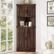 68” Tall Corner Storage Cabinet