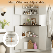 68” Tall Corner Storage Cabinet
