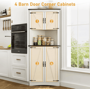 68” Tall Corner Storage Cabinet