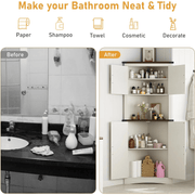 68” Tall Corner Storage Cabinet