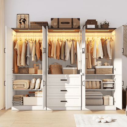 6 Doors Armoire Wardrobe Closet