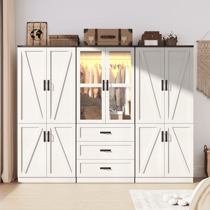 6 Doors Armoire Wardrobe Closet