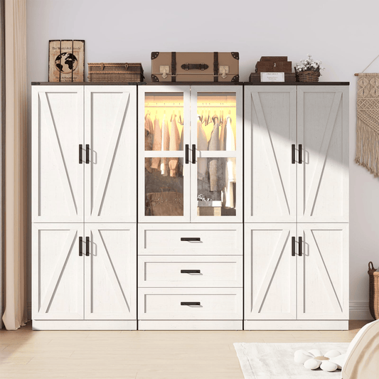 6 Doors Armoire Wardrobe Closet