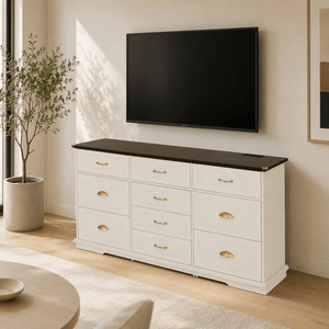 70inch Dresser with 10 Drawer Dresser & Charging Station