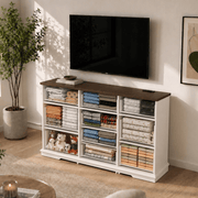 70inch Dresser with 10 Drawer Dresser & Charging Station