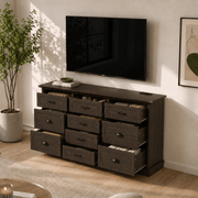 70inch Dresser with 10 Drawer Dresser & Charging Station