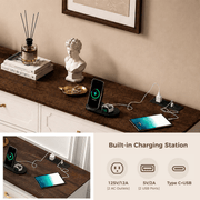 70inch Dresser with 10 Drawer Dresser & Charging Station