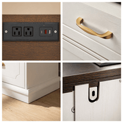 70inch Dresser with 10 Drawer Dresser & Charging Station