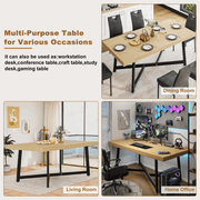 71" Rectangle Wood Dining Room Table for 4,6,8