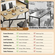 71" Rectangle Wood Dining Room Table for 4,6,8