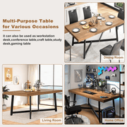 71" Rectangle Wood Dining Room Table for 4,6,8