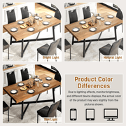 71" Rectangle Wood Dining Room Table for 4,6,8