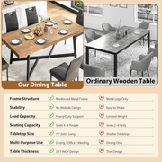 71" Rectangle Wood Dining Room Table for 4,6,8
