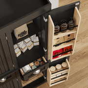 71" Tall Kitchen Pantry Storage Cabinet
