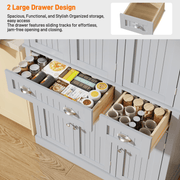71" Tall Kitchen Pantry Storage Cabinet