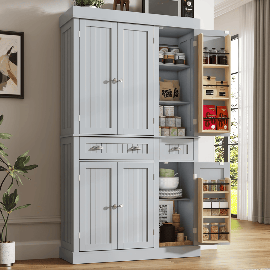 71" Tall Kitchen Pantry Storage Cabinet