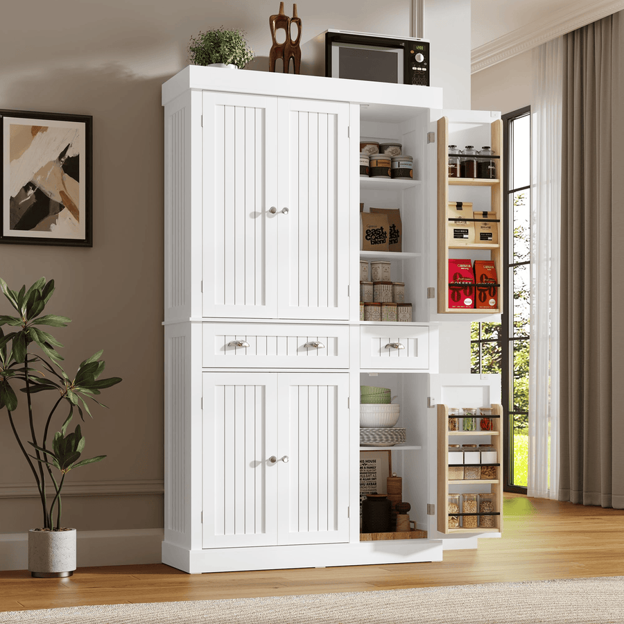71" Tall Kitchen Pantry Storage Cabinet