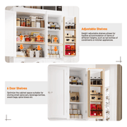 71" Tall Kitchen Pantry Storage Cabinet